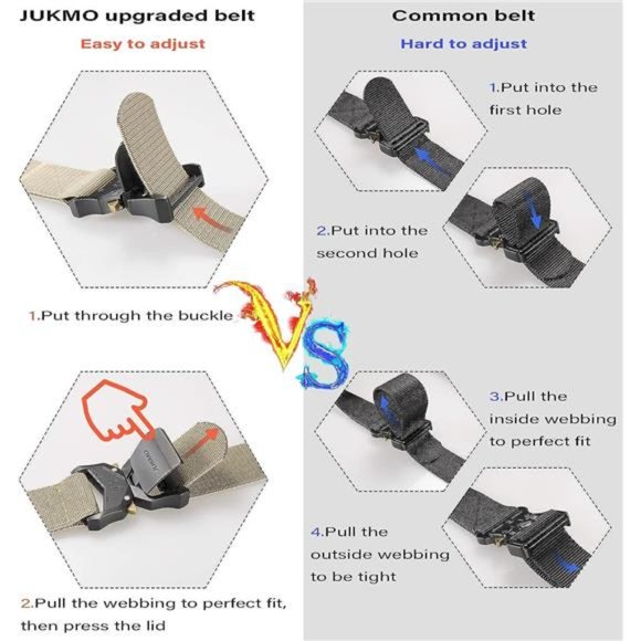 Tactical Belt Military Hiking Rigger 1.5" Nylon Heavy Duty Quick Release Buckle - Picture 4 of 6